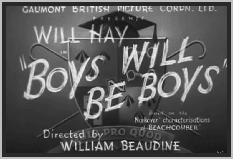BOYS WILL BE BOYS - 1935 - WILL HAY - RARE DVD