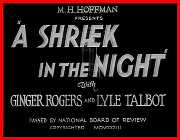 A Shriek in the Night - 1933 - DVD
