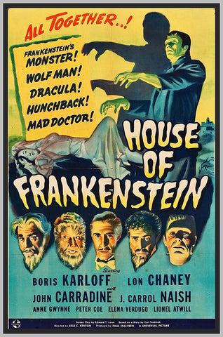 HOUSE OF FRANKENSTEIN - COLORIZED - 1944 - BORIS KARLOFF - RARE DVD