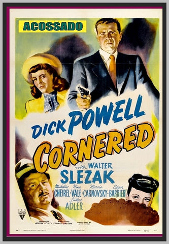 CORNERED - 1945 - WITH DICK POWELL - RARE DVD - COLORIZED