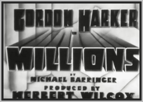 MILLIONS - 1937 - GORDON HARKER - RARE DVD