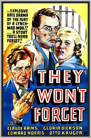 THEY WON'T FORGET - COLORIZED - 1937 - CLAUDE RAINS - RARE DVD