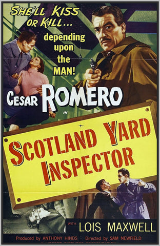 SCOTLAND YARD INSPECTOR - COLORIZED - 1952 - CESAR ROMERO - RARE DVD