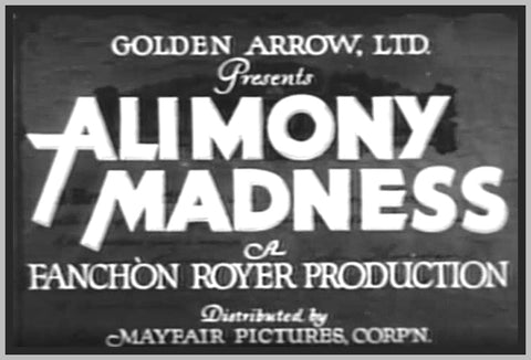 ALIMONY MADNESS - 1933 - HELEN CHANDLER - RARE DVD
