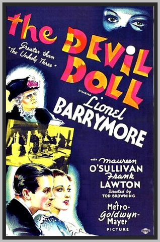 DEVIL DOLL - 1936 - WITH LIONEL BARRYMORE - MAUREEN O'SULLIVAN - RARE DVD - COLORIZED!