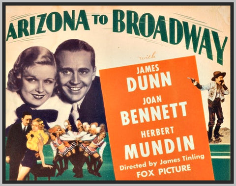 ARIZONA TO BROADWAY - 1933 - JAMES DUNN - COLORIZED - RARE DVD