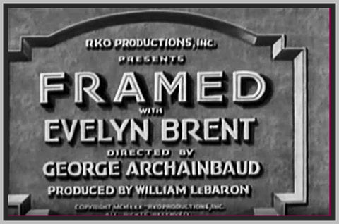 FRAMED - 1930 - EVELYN BRENT - RARE DVD