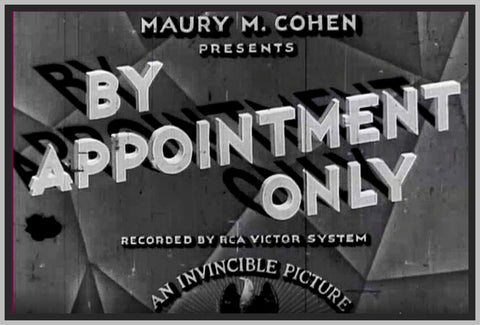 BY APPOINTMENT ONLY - 1933 - LEW CODY - RARE DVD