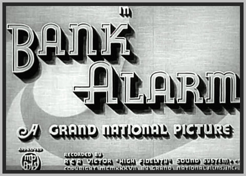 BANK ALARM - 1937 - CONRAD NAGEL - RARE DVD