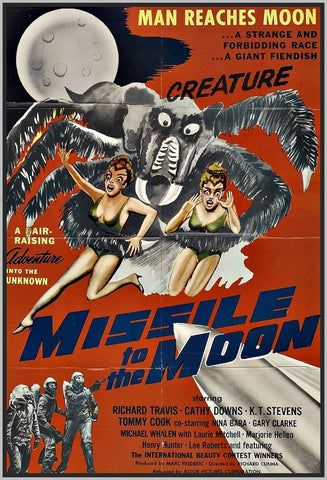 MISSILE TO THE MOON - COLORIZED - 1958 - RICHARD TRAVIS - RARE DVD