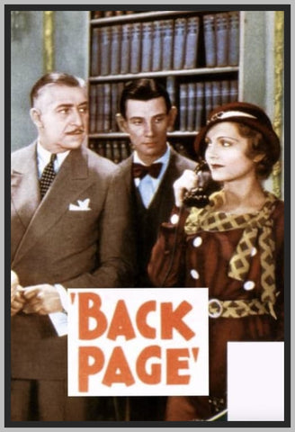 THE BACK PAGE - 1934