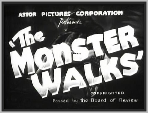 THE MONSTER WALKS - 1932 - REX LEASE - RARE DVD