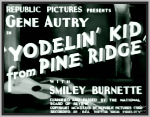 YODELIN KID FROM PINE RIDGE - 1937 - GENE AUTRY - RARE DVD