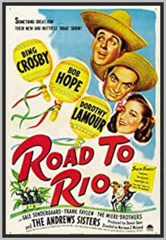 ROAD TO RIO - COLORIZED - 1947 - BING CROSBY - RARE DVD