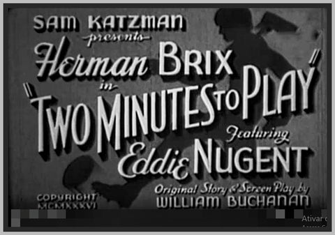 TWO MINUTES TO PLAY - 1936 - BRUCE BENNETT - RARE DVD