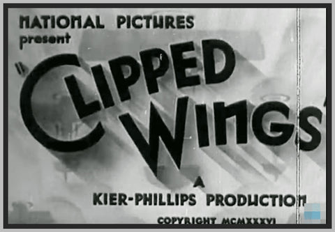 CLIPPED WINGS - 1937 - LLOYD HUGHES - RARE DVD