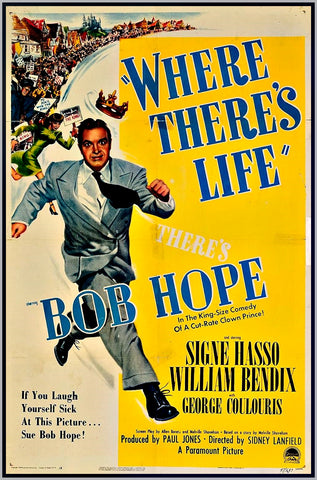 WHERE THERE'S LIFE - COLORIZED - 1947 - BOB HOPE - RARE DVD