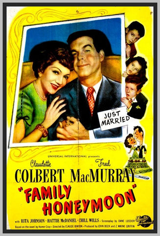 FAMILY HONEYMOON - COLORIZED - 1958 - CLAUDETTE COLBERT - RARE DVD