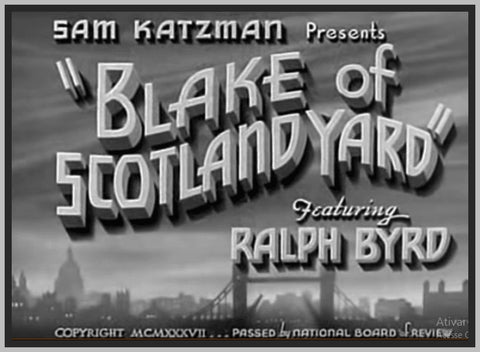 BLAKE OF SCOTLAND YARD - 1937 - RALPH BYRD - RARE DVD