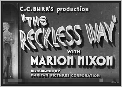 THE RECKLESS WAY - 1936 - MARIAN NIXON - RARE DVD