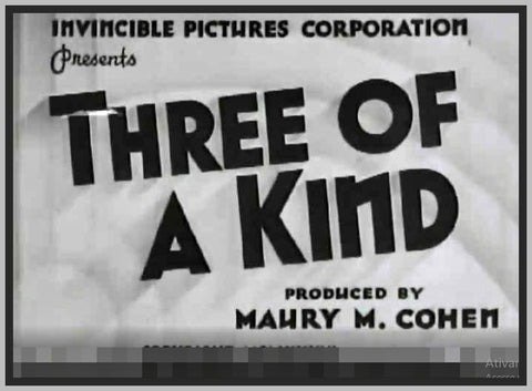 THREE OF A KIND - 1936 - CHICK CHANDLER - RARE DVD