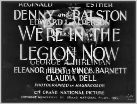 WERE IN THE LEGION NOW - 1936 - REGINALD DENNY - RARE DVD