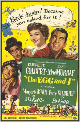 THE EGG AND I - COLORIZED - 1947 - CLAUDETTE COLBERT - RARE DVD