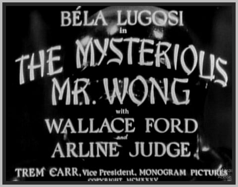 THE MYSTERIOUS MR. TWONG - 1935 - BELA LUGOSI - RARE MOVIE IN DVD