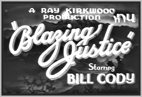 BLAZING JUSTICE - 1936 - BILL CODY - RARE DVD