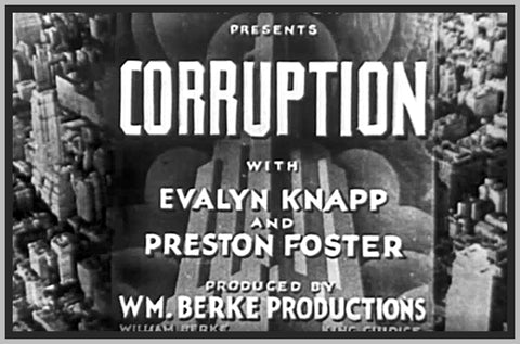 CORRUPTION - 1933 - EVELYN KNAPP - RARE DVD