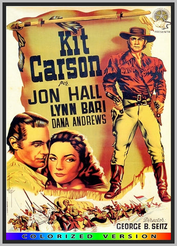 KIT CARSON - 1940 - WITH JON HALL - RARE DVD - COLORIZED