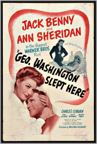 GEORGE WASHINGTON SLEPT HERE - COLORIZED - 1942 - JACK BENNY - RARE DVD