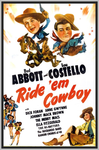 ABBOTT AND COSTELLO: RIDE'EM COWBOY - 1942 - COLORIZED - BUD ABBOTT - RARE DVD