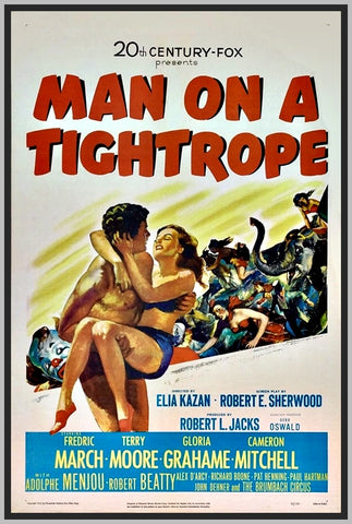 MAN ON A TIGHTROPE - COLORIZED - 1953 - FREDERIC MARCH - RARE DVD