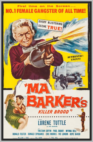 MA BARKER'S KILLER BROOD  - 1960 - COLORIZED - LURENE TUTTLE - RARE DVD