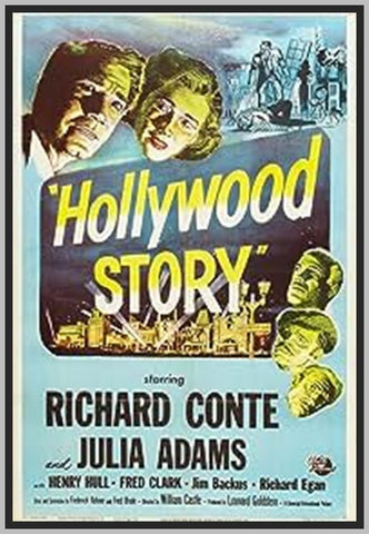 HOLLYWOOD STORY - COLORIZED - 1951 - RICHARD CONTE - RARE DVD