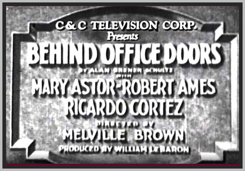 BEHIND OFFICE DOORS - 1931 MARY ASTOR - RARE DVD