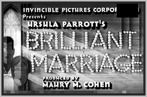 BRILLIANT MARRIAGE - 1936 - JOAN MARSH - RARE DVD