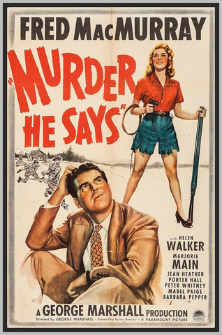 MURDER HE SAYS - COLORIZED - 1945 - HELEN WALKER - RARE DVD