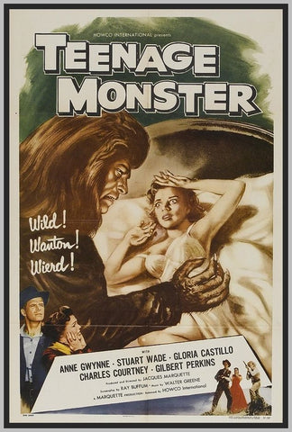 TEENAGE MONSTER - COLORIZED - 1957 - GLORIA CASTILLO - RARE DVD