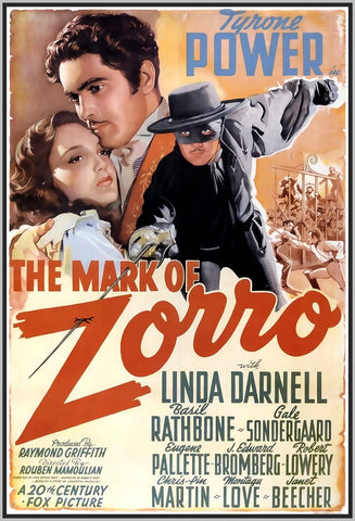 THE MARK OF ZORRO - 1940 - WITH TYRONE POWER - RARE DVD - COLORIZED