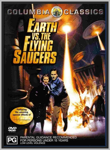 EARTH VS. THE FLYING SAUCERS - 1956 - WITH HUGH MARLOWE - RARE DVD - COLORIZED