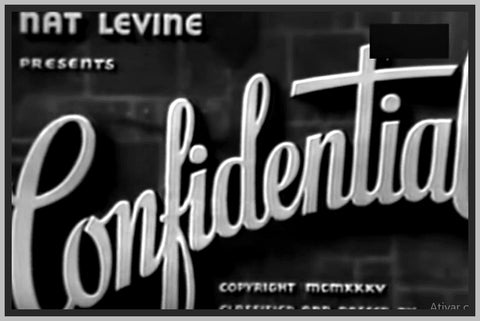 CONFIDENTIAL - 1935 - DONALD COOK - RARE DVD