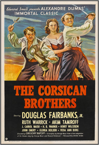 THE CORSICAN BROTHERS - 1941 - WITH DOUGLAS FAIRBANKS - RARE DVD - COLORIZED