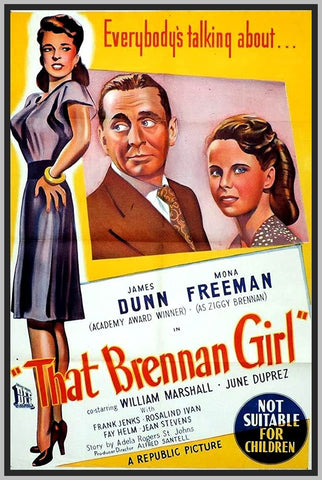 THAT BRENNAN GIRL - 1946 - JAMES - DUNN - COLORIZED - RARE DVD