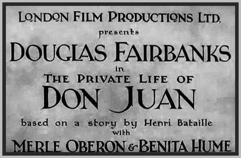 THE PRIVATE LIFE OF DON JUAN - 1934 - ROBERT DONAT - RARE DVD