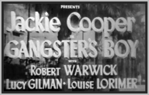 GANGSTER'S BOY - 1938 - JACKIE COOPER - RARE DVD