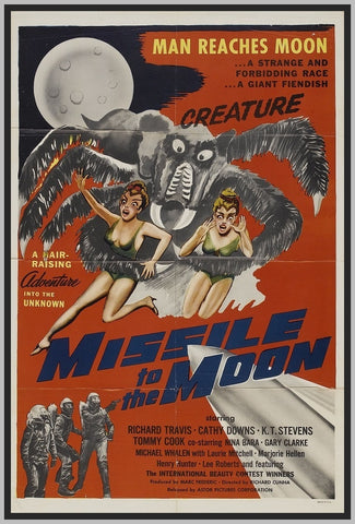 MISSILE TO THE MOON - 1958 - WITH RICHARD TRAVIS - RARE DVD - COLORIZED