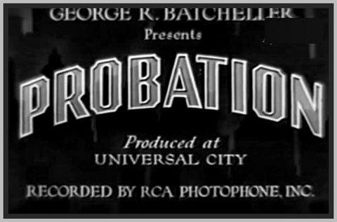 PROBATION - 1932 - SALLY BLANE - RARE DVD