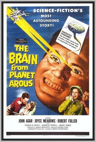 THE BRAIN FROM PLANET AROUS - COLORIZED - 1957 - JOHN AGAR - RARE DVD